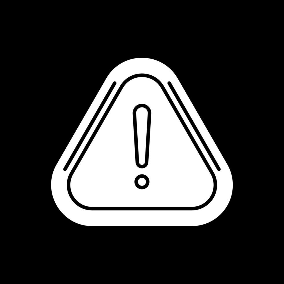 Error Glyph Inverted Icon vector