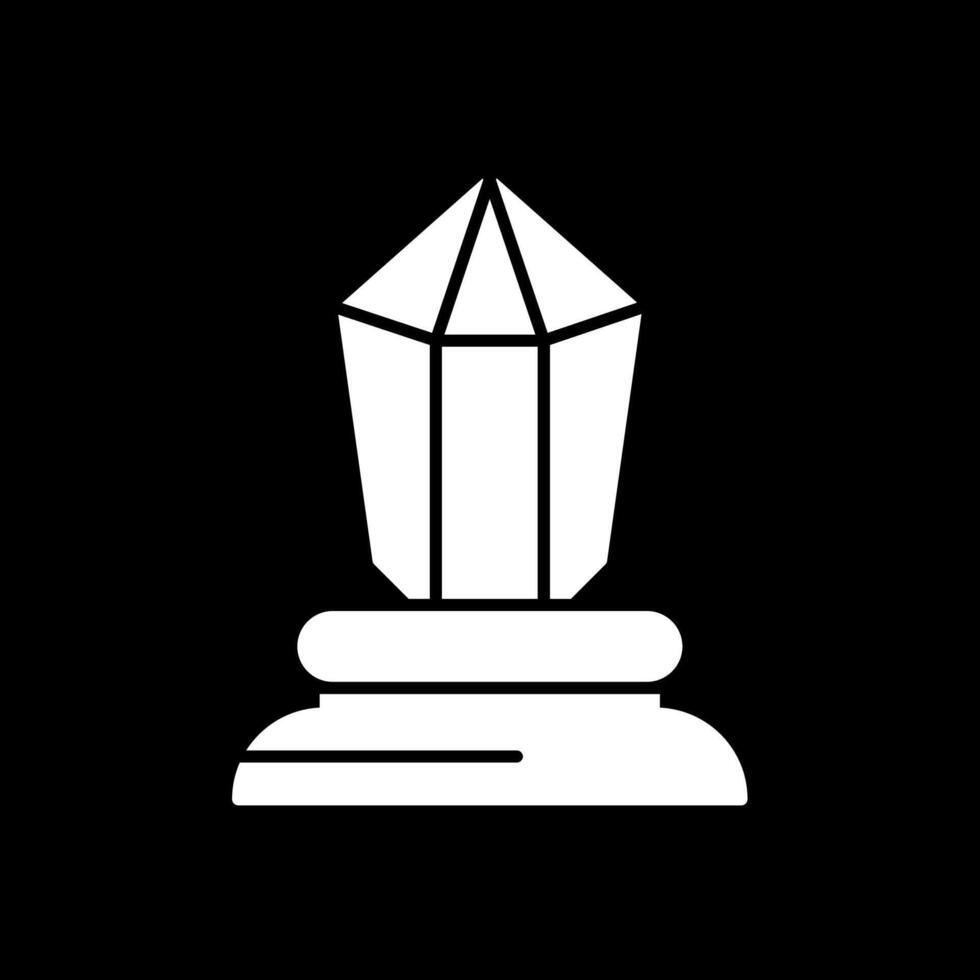 Crystal Glyph Inverted Icon vector