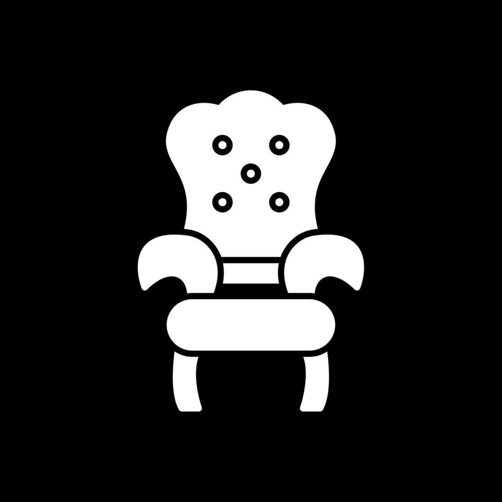 Throne Glyph Inverted Icon vector