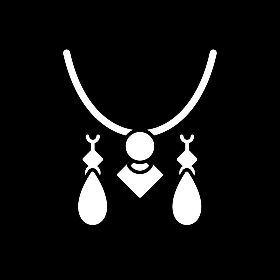 Jewelery Glyph Inverted Icon vector