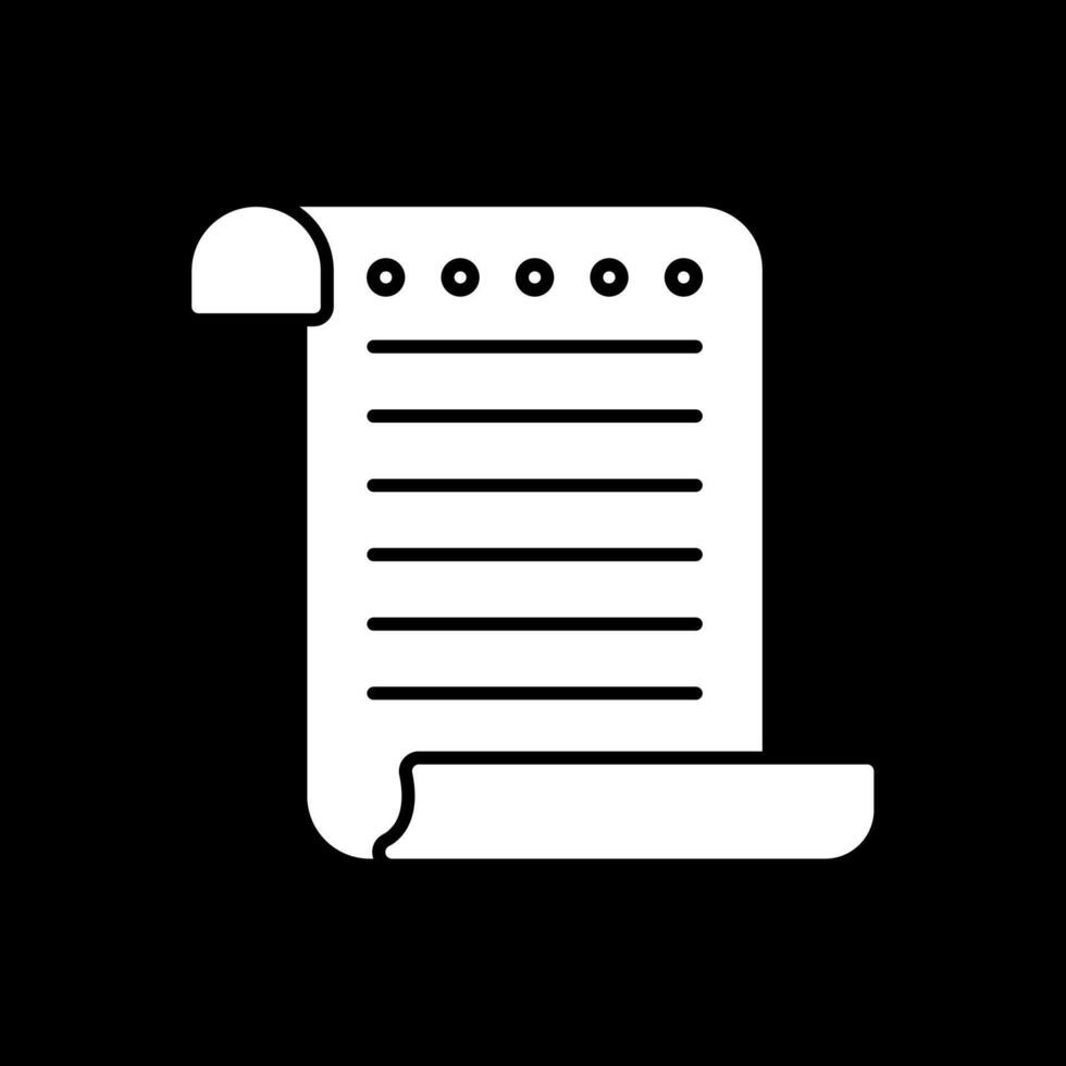 Papyrus Glyph Inverted Icon vector