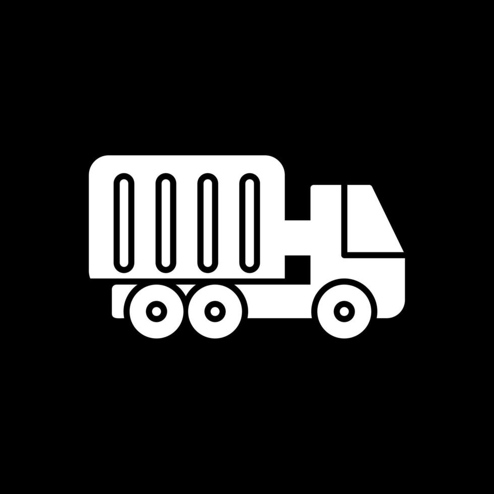 Container Glyph Inverted Icon vector