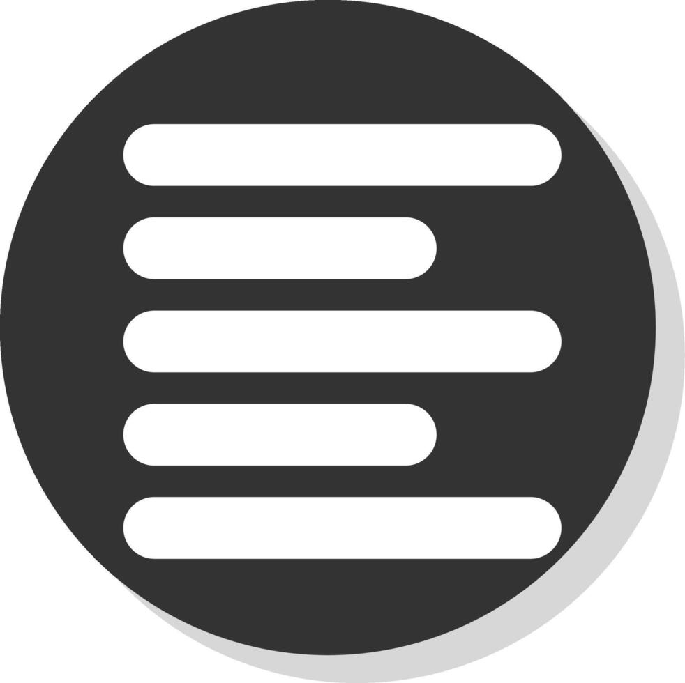 Horizontal Left Align Glyph Grey Circle Icon vector