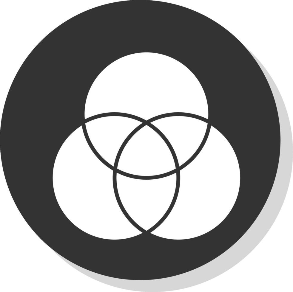 Color Palette Glyph Grey Circle Icon vector