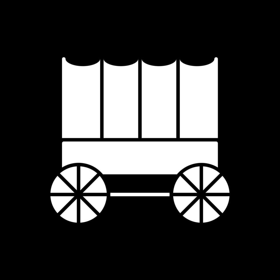 Carriage Glyph Inverted Icon vector