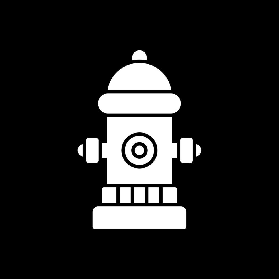 Fire Hydrant Glyph Inverted Icon vector