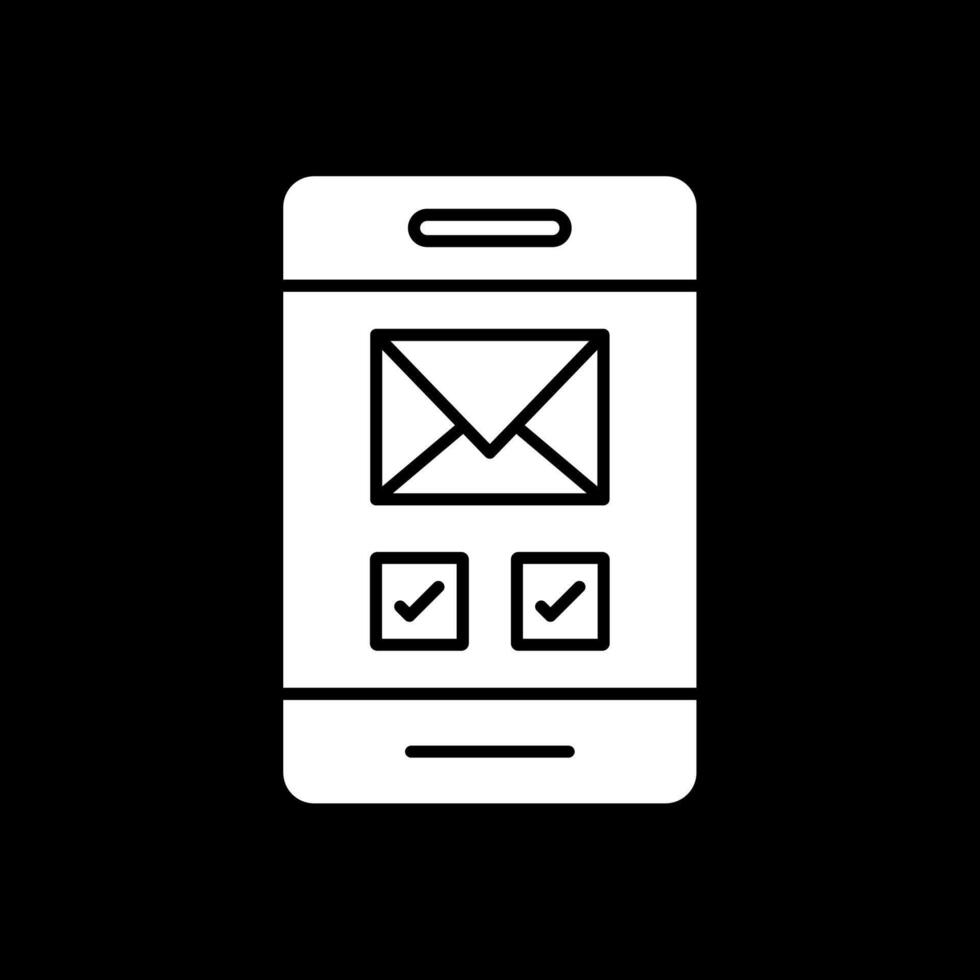 Apps Glyph Inverted Icon vector