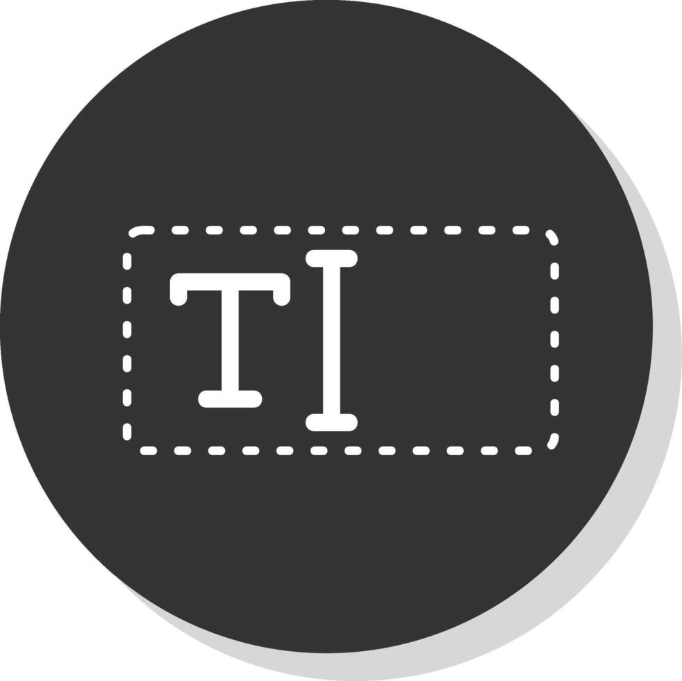 Text Box Glyph Grey Circle Icon vector