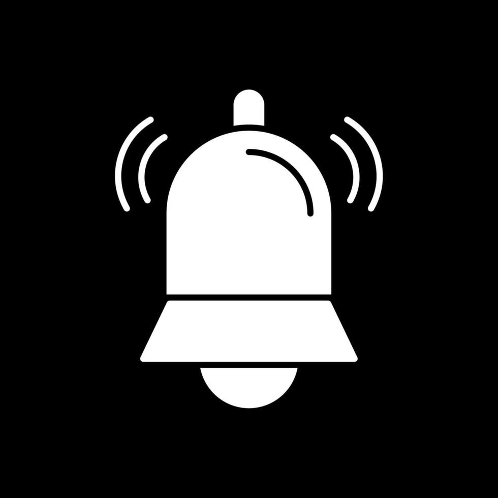 Bell Glyph Inverted Icon vector