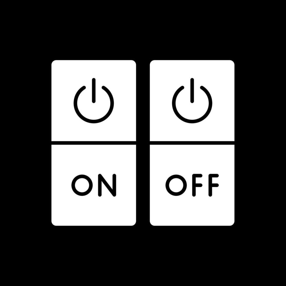 Switch Glyph Inverted Icon vector