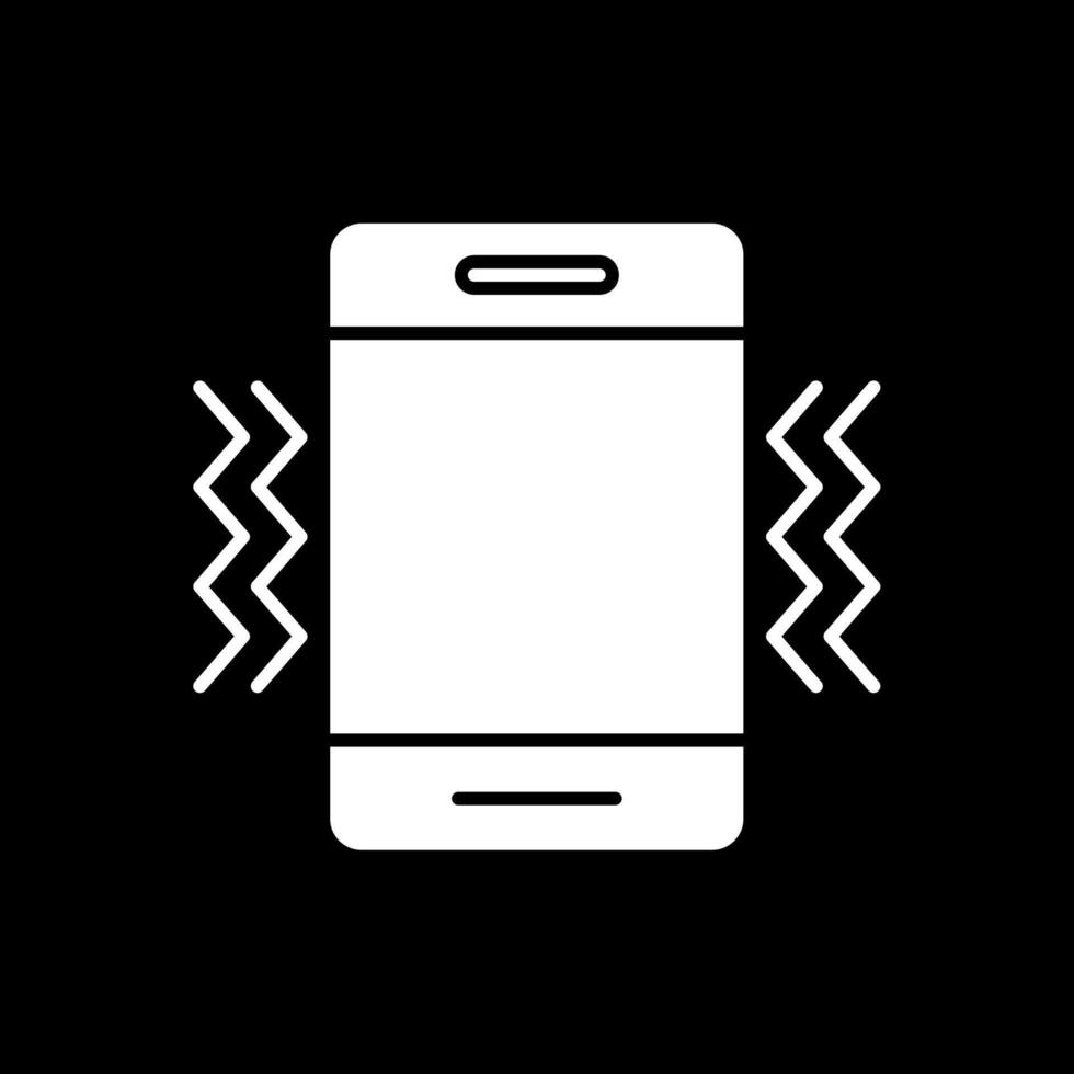 Vibration Glyph Inverted Icon vector