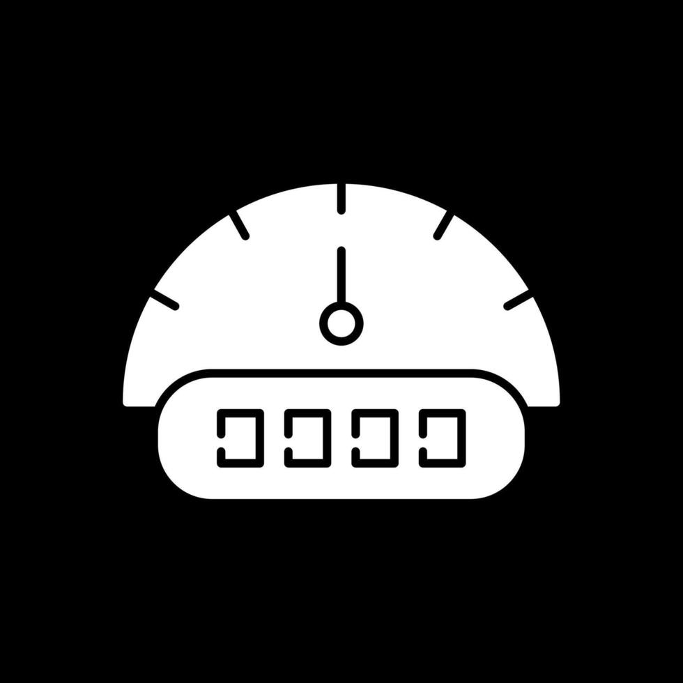 Tachometer Glyph Inverted Icon vector