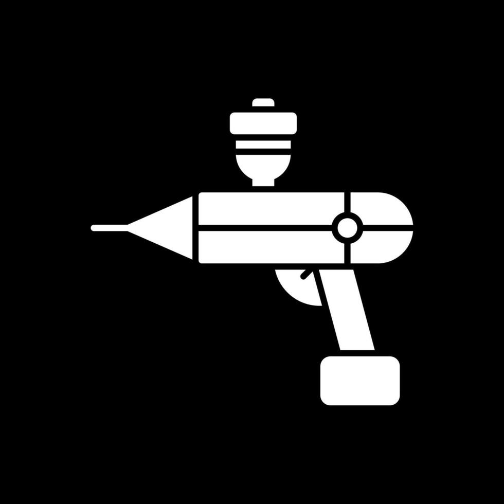 Airbrush Glyph Inverted Icon vector