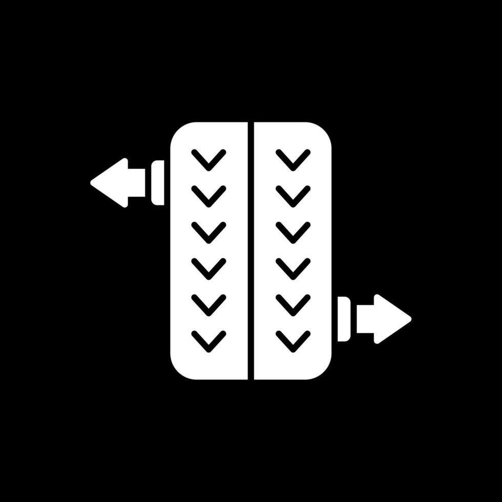 Wheel Alignment Glyph Inverted Icon vector