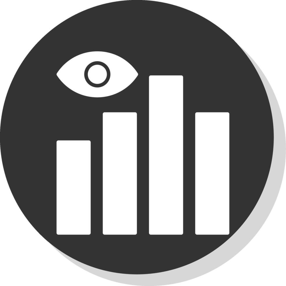 Data Visualization Glyph Grey Circle Icon vector