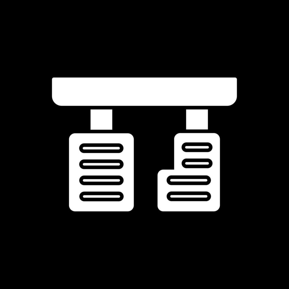 Pedals Glyph Inverted Icon vector