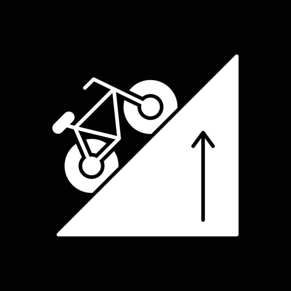 Elevation Glyph Inverted Icon vector