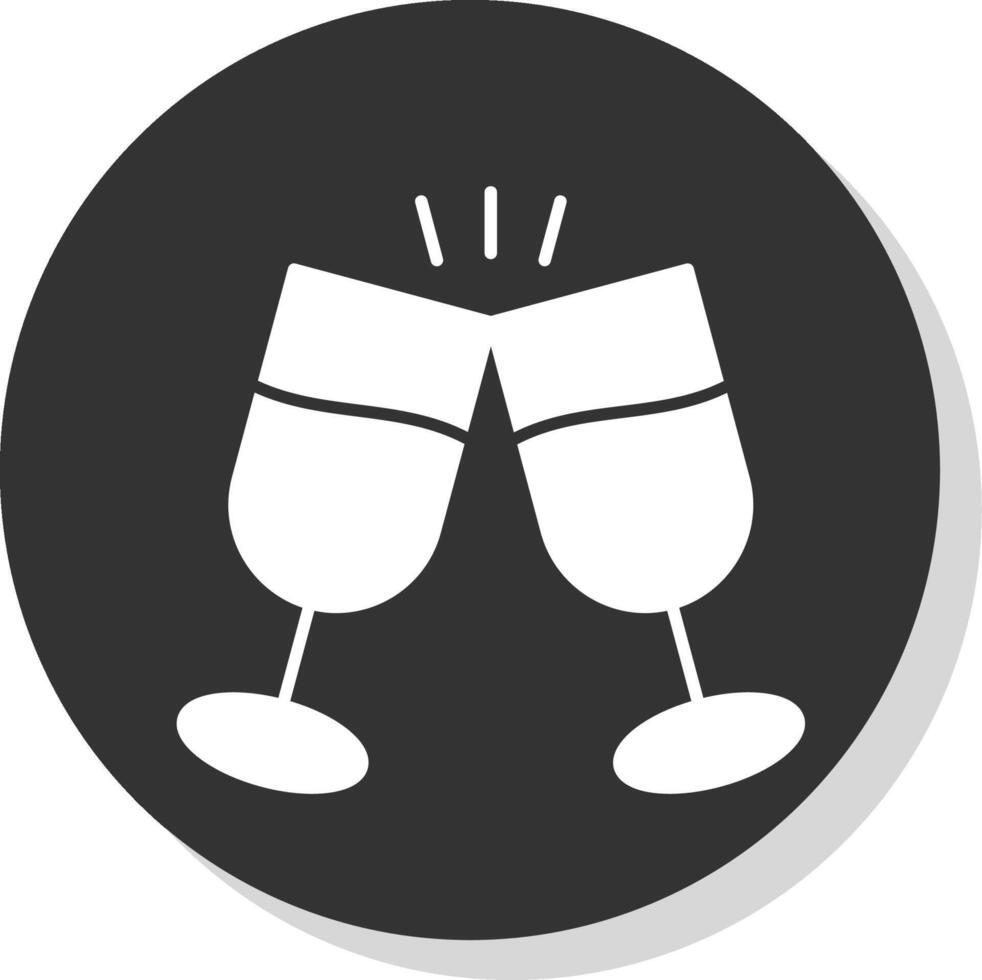 Cheers Glyph Grey Circle Icon vector