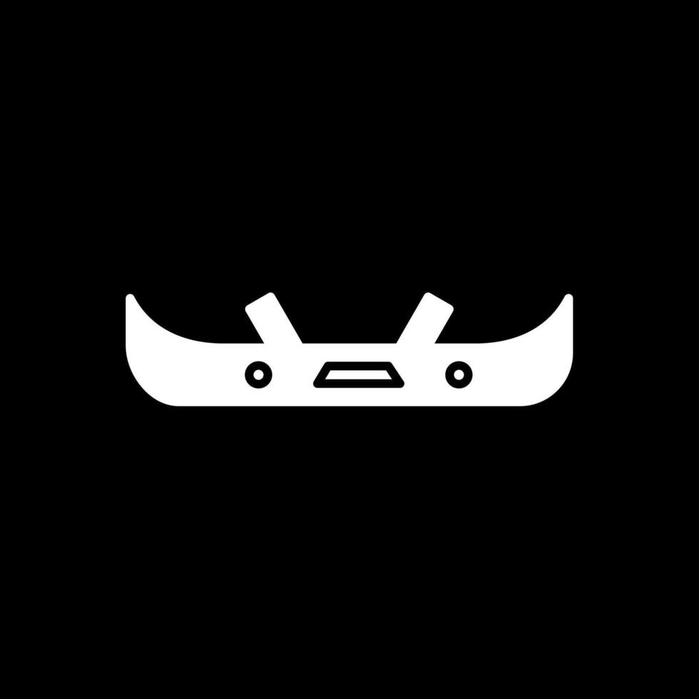 Bumper Glyph Inverted Icon vector