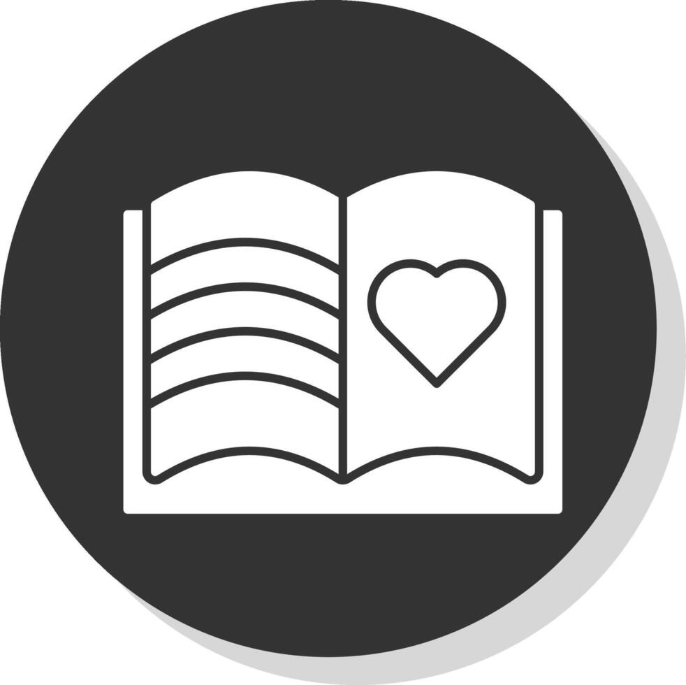 Guest Book Glyph Grey Circle Icon vector