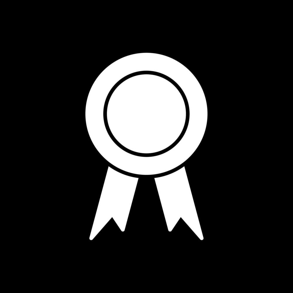 Award Glyph Inverted Icon vector