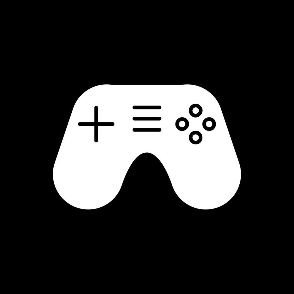 Console Glyph Inverted Icon vector