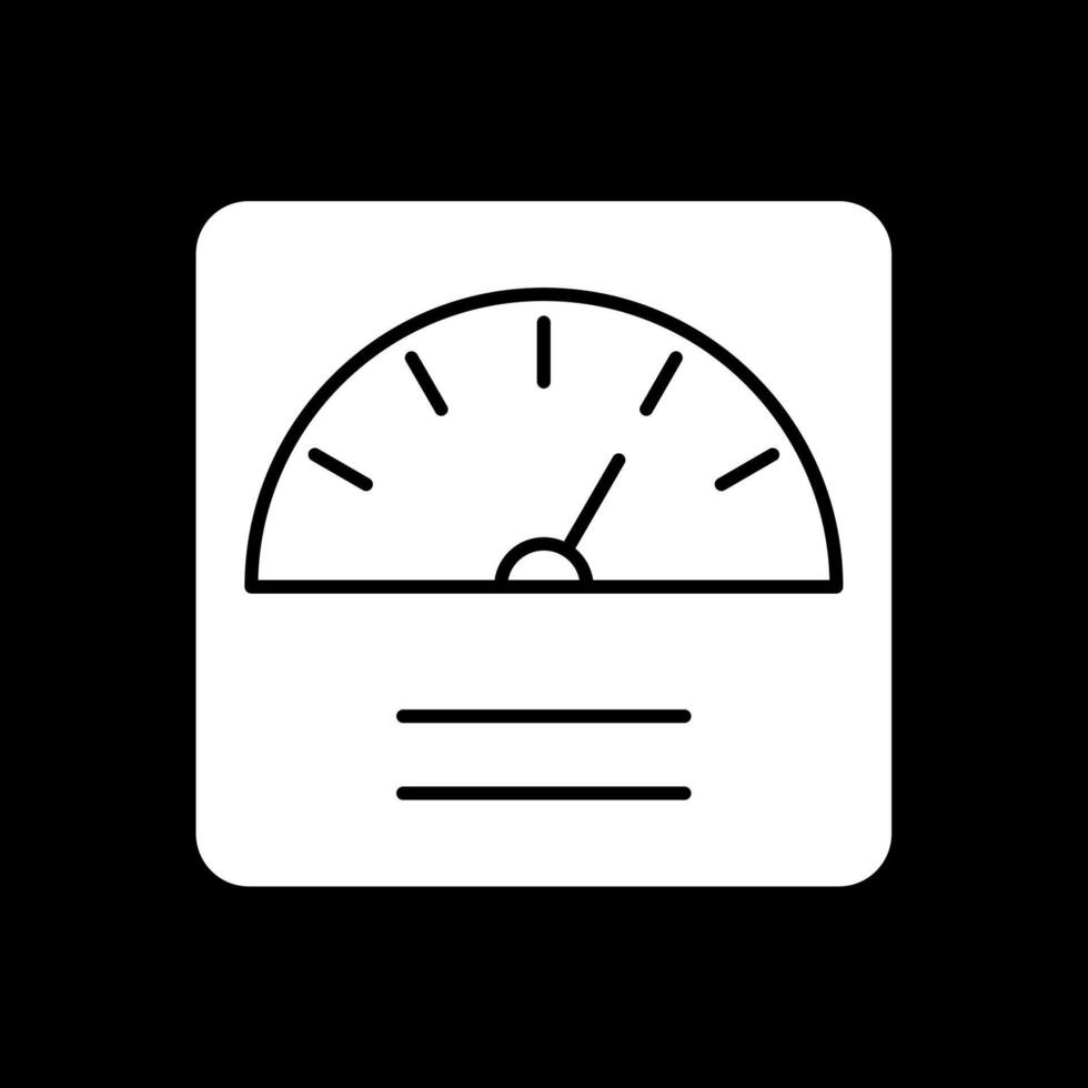 Weight Glyph Inverted Icon vector