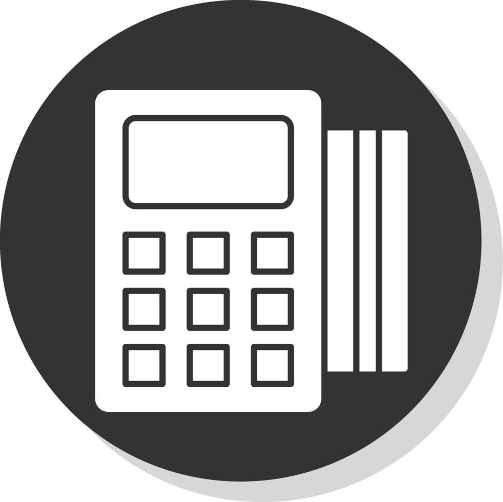 Pos Terminal Glyph Grey Circle Icon vector