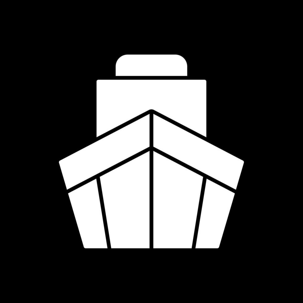 Cargo Glyph Inverted Icon vector