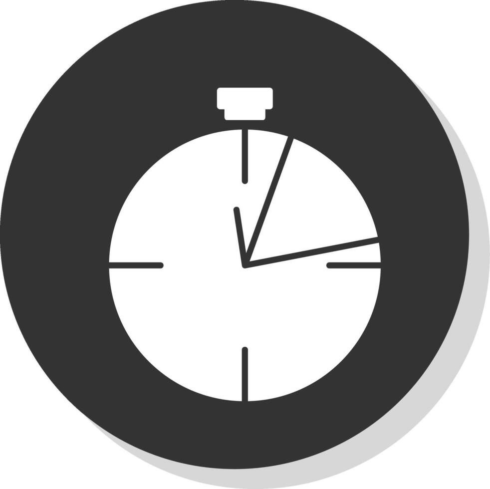 Limited Time Glyph Grey Circle Icon vector