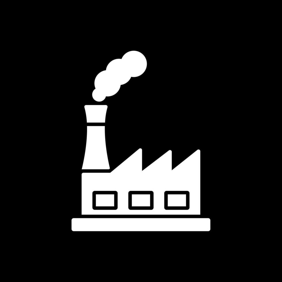 Power Plant Glyph Inverted Icon vector