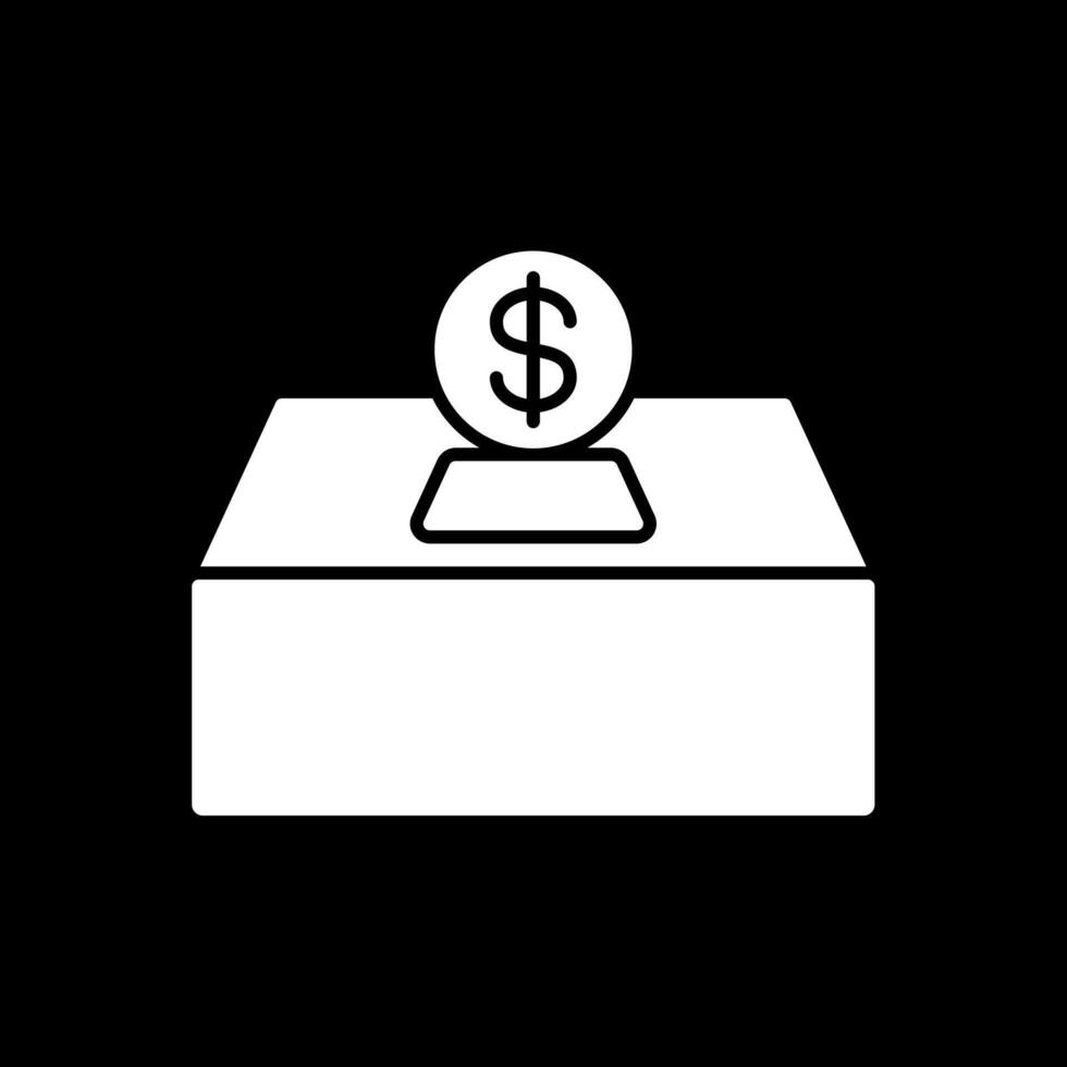 Alms Glyph Inverted Icon vector