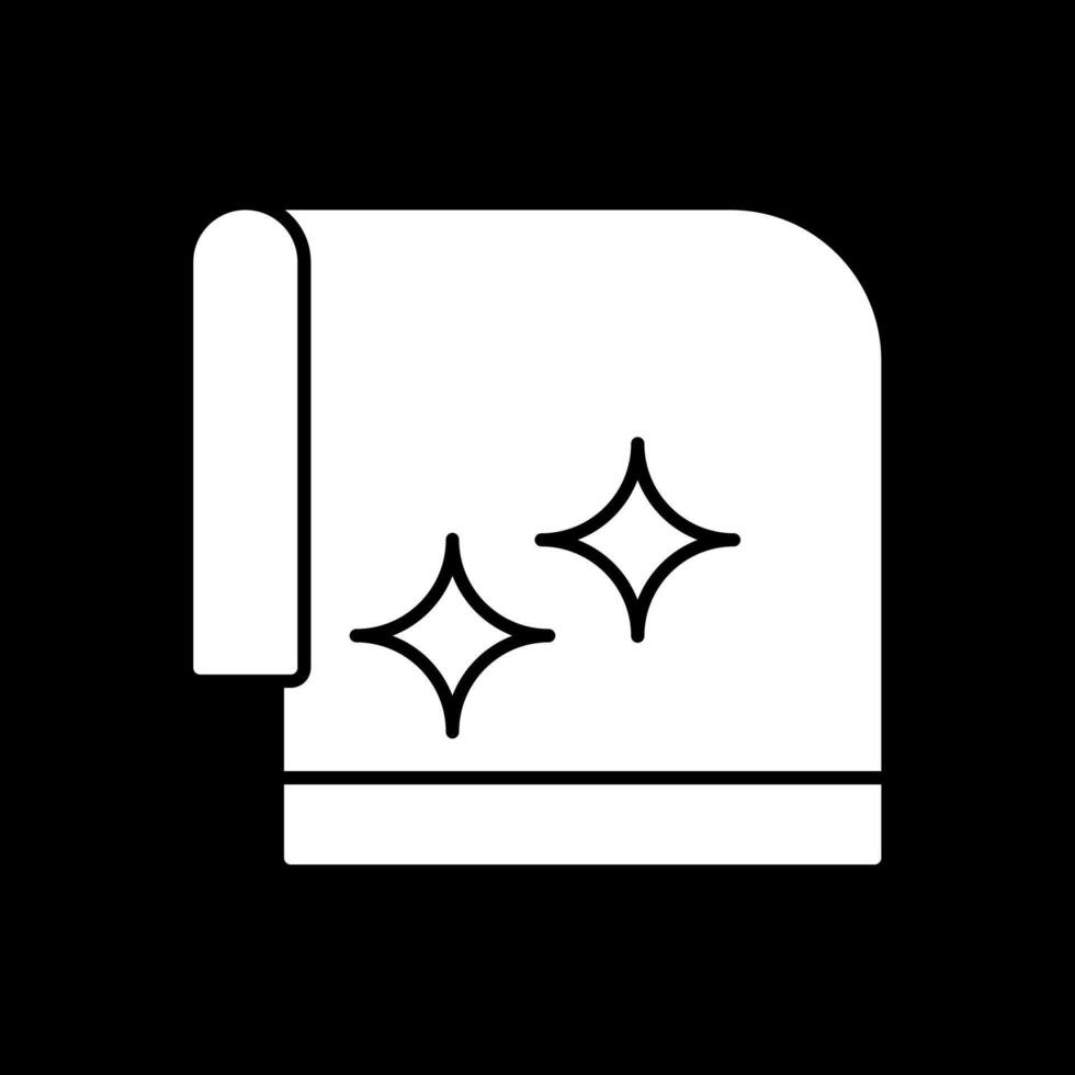 Towel Glyph Inverted Icon vector