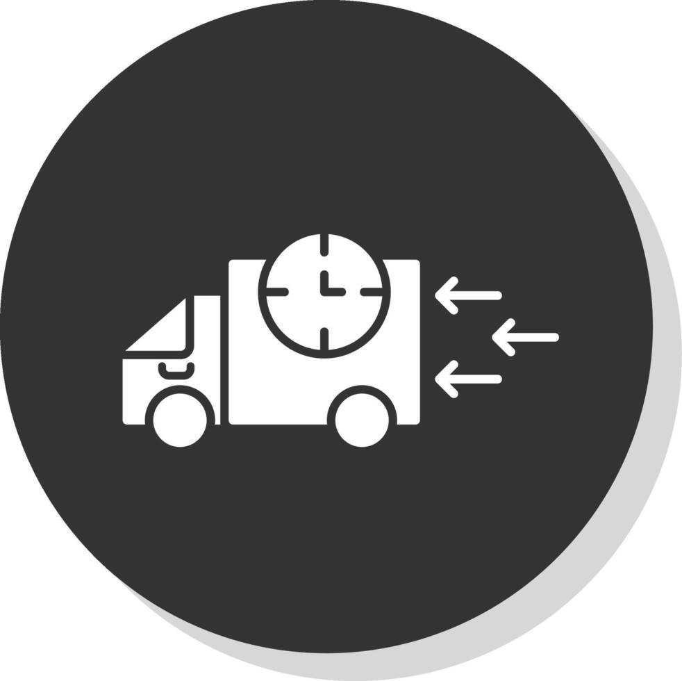 Fast Delivery Glyph Grey Circle Icon vector