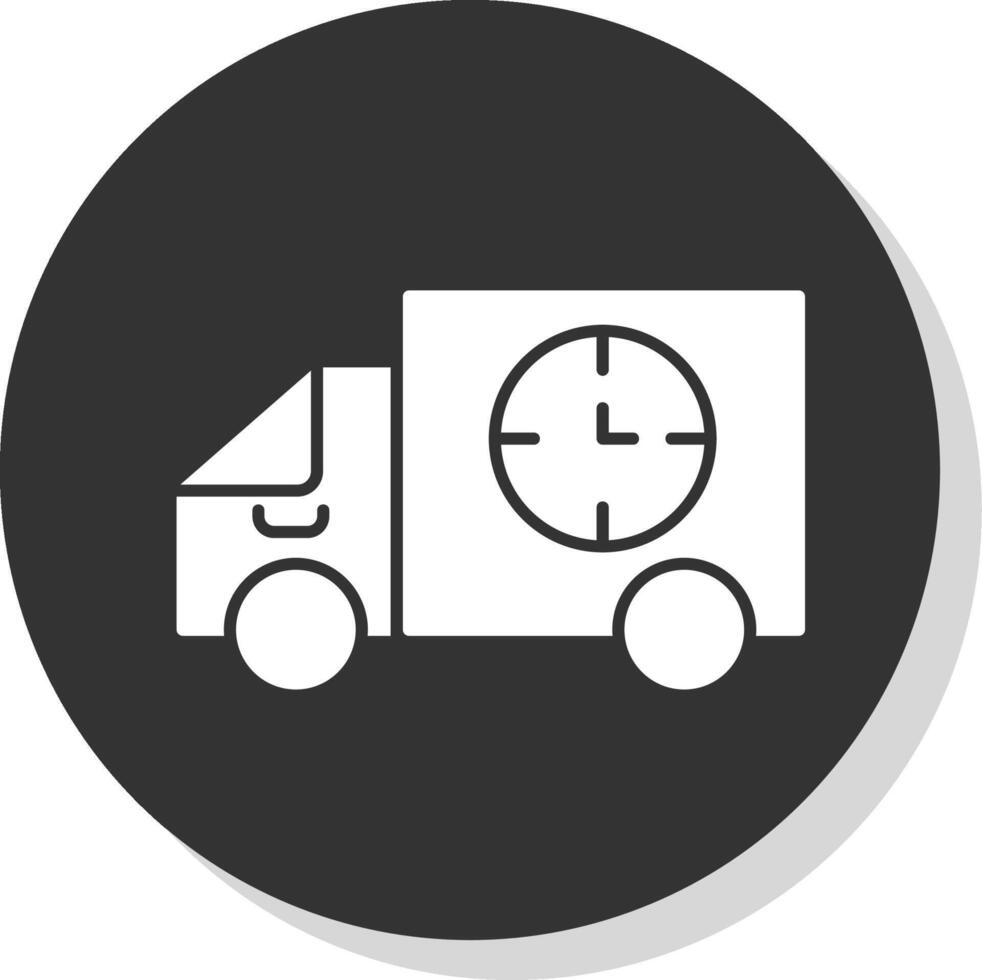 Shipping Time Glyph Grey Circle Icon vector