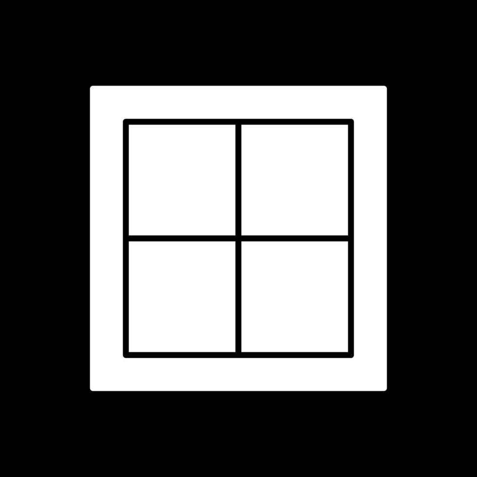 Window Glyph Inverted Icon vector