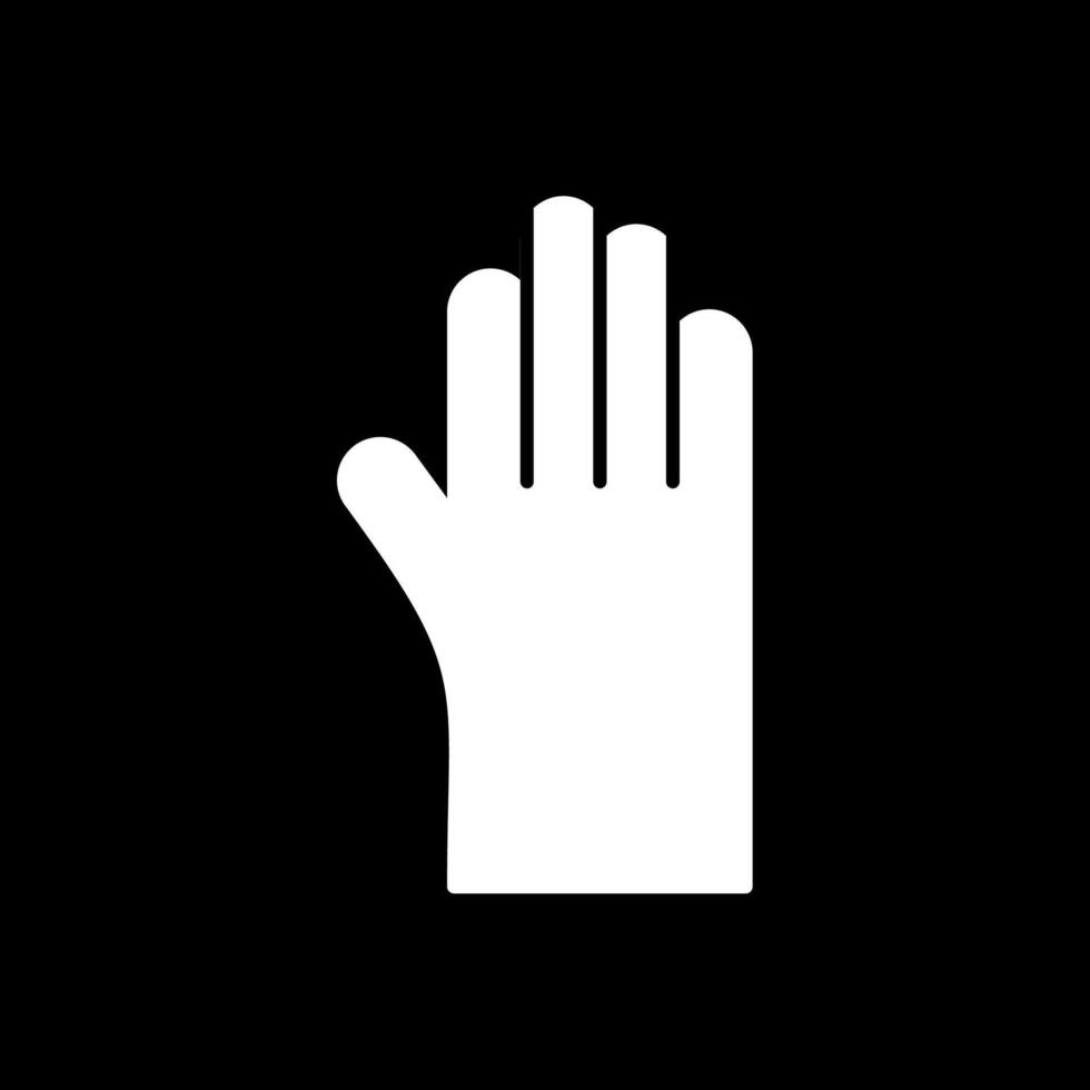 Cleaning Gloves Glyph Inverted Icon vector