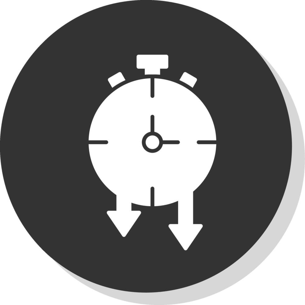 Timer Glyph Grey Circle Icon vector