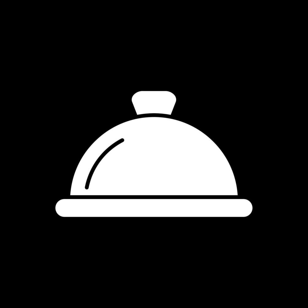 Dishes Glyph Inverted Icon vector