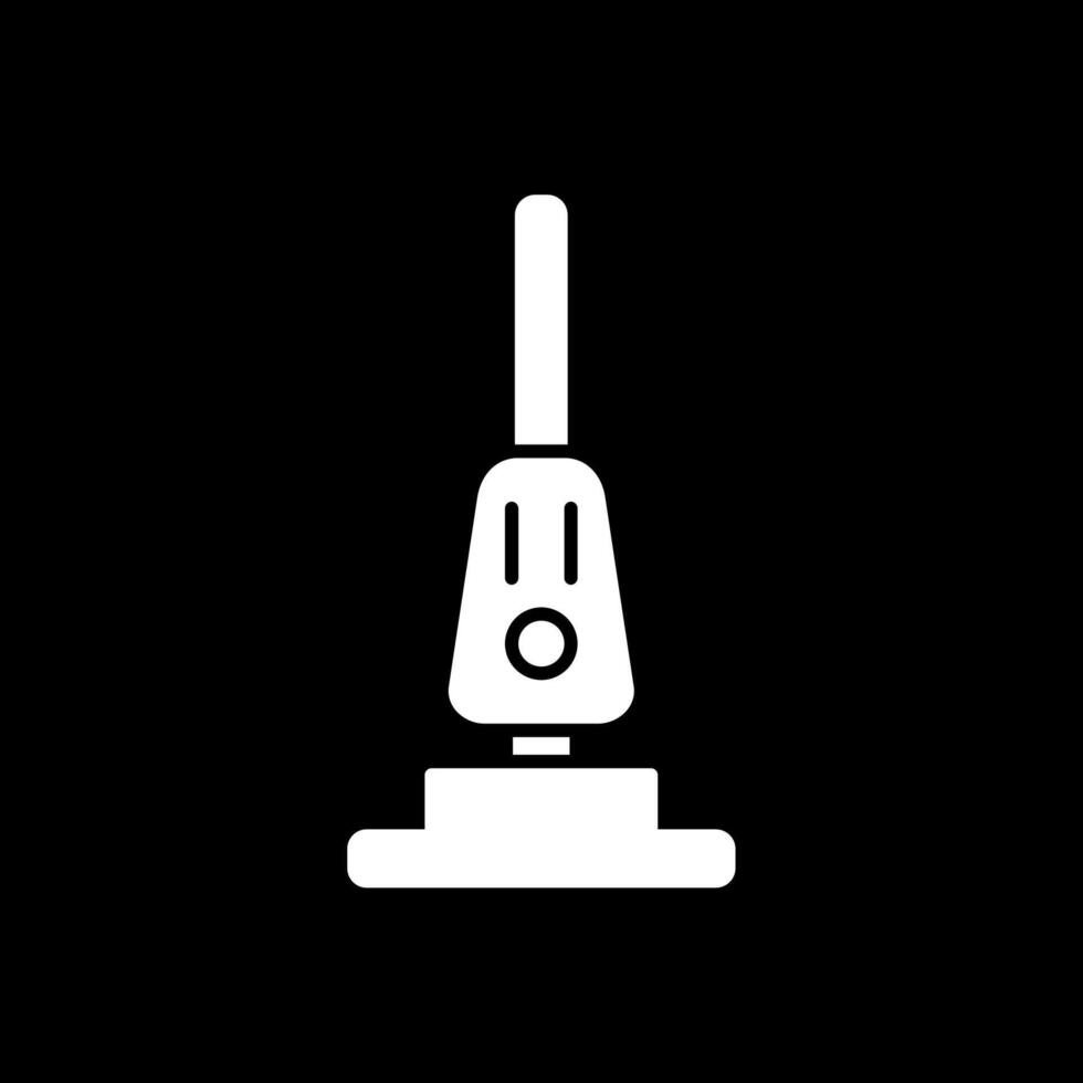 Vacuum Cleaner Glyph Inverted Icon vector