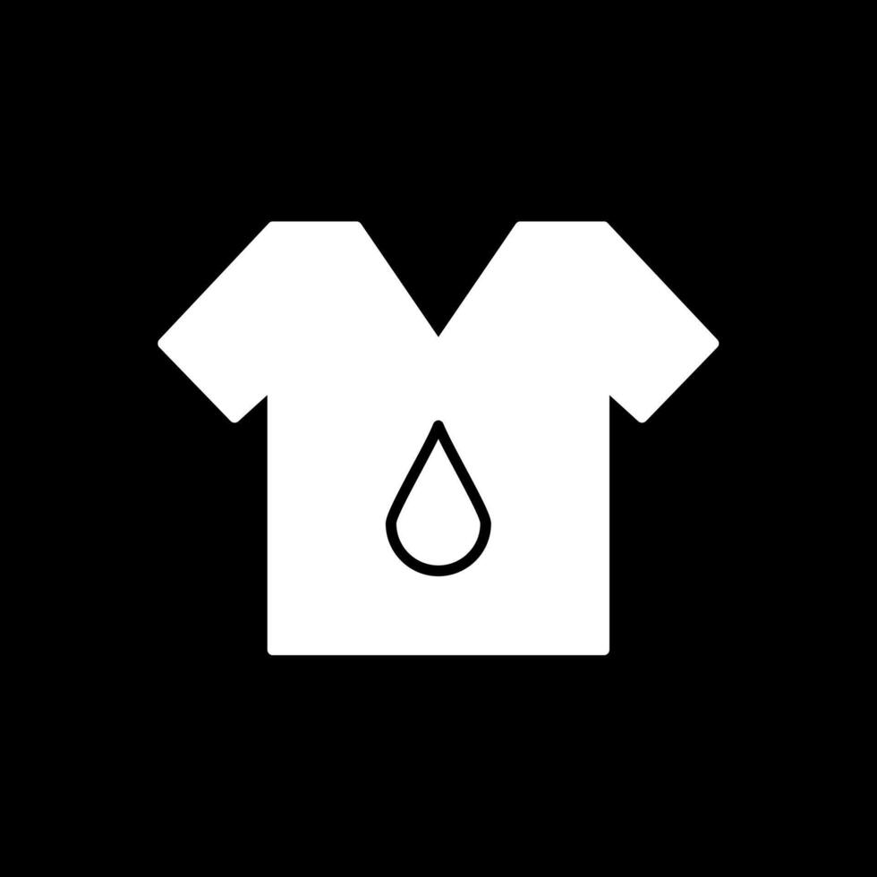 icono de glifo de camiseta invertida vector