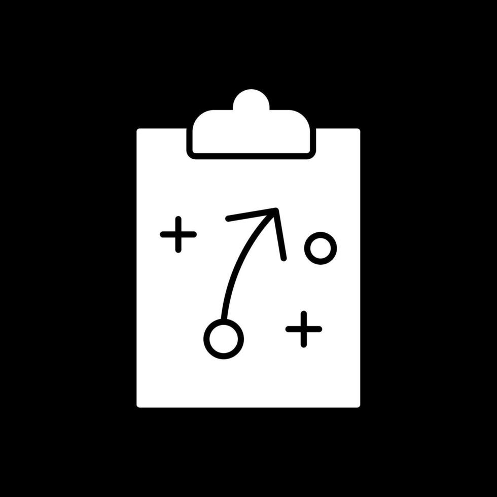 Strategy Glyph Inverted Icon vector