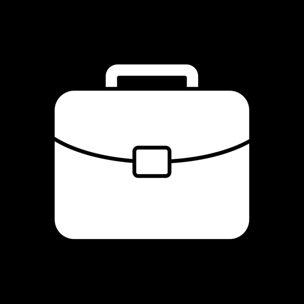 Brief Glyph Inverted Icon vector