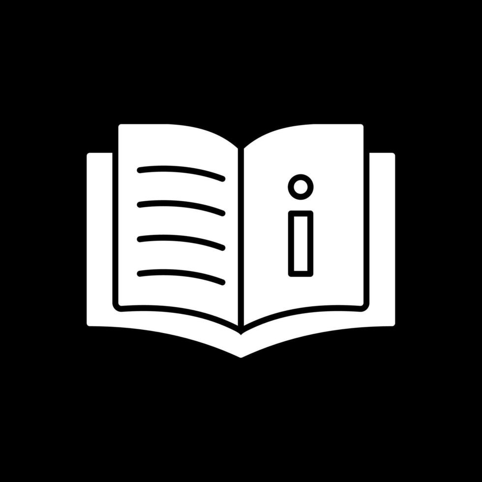 icono de glifo de libro invertido vector