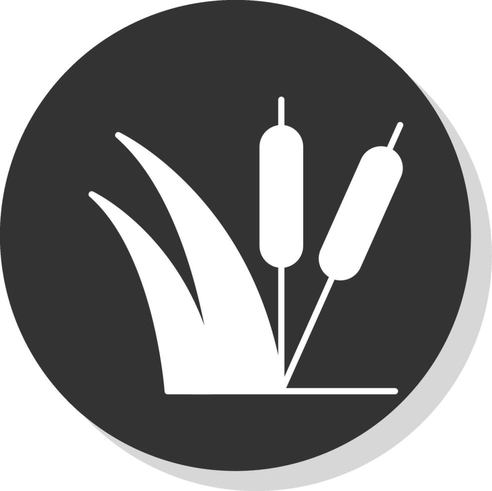 Sedge Glyph Grey Circle Icon vector