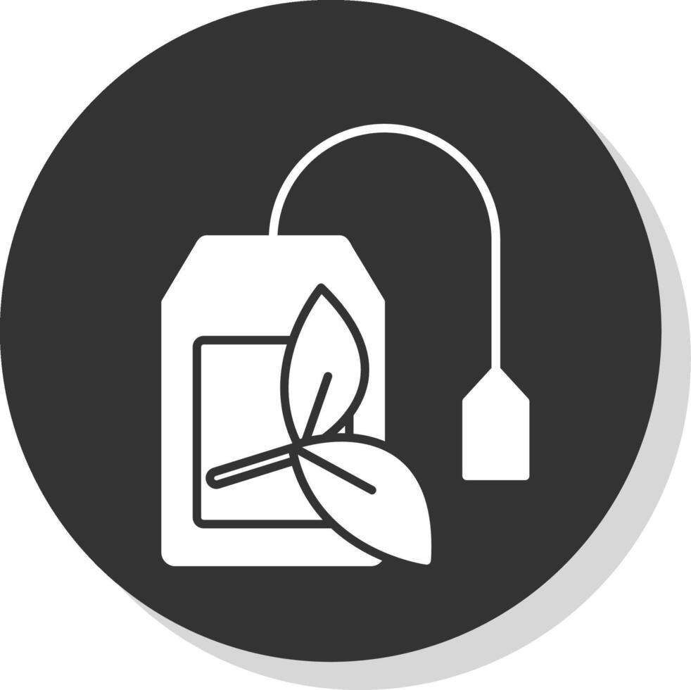 Teabag Glyph Grey Circle Icon vector