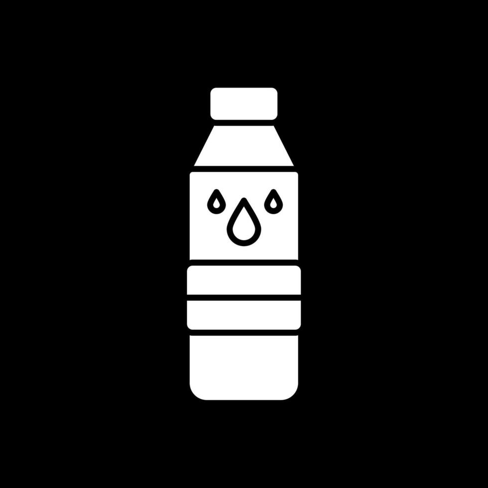 Water Bottle Glyph Inverted Icon vector