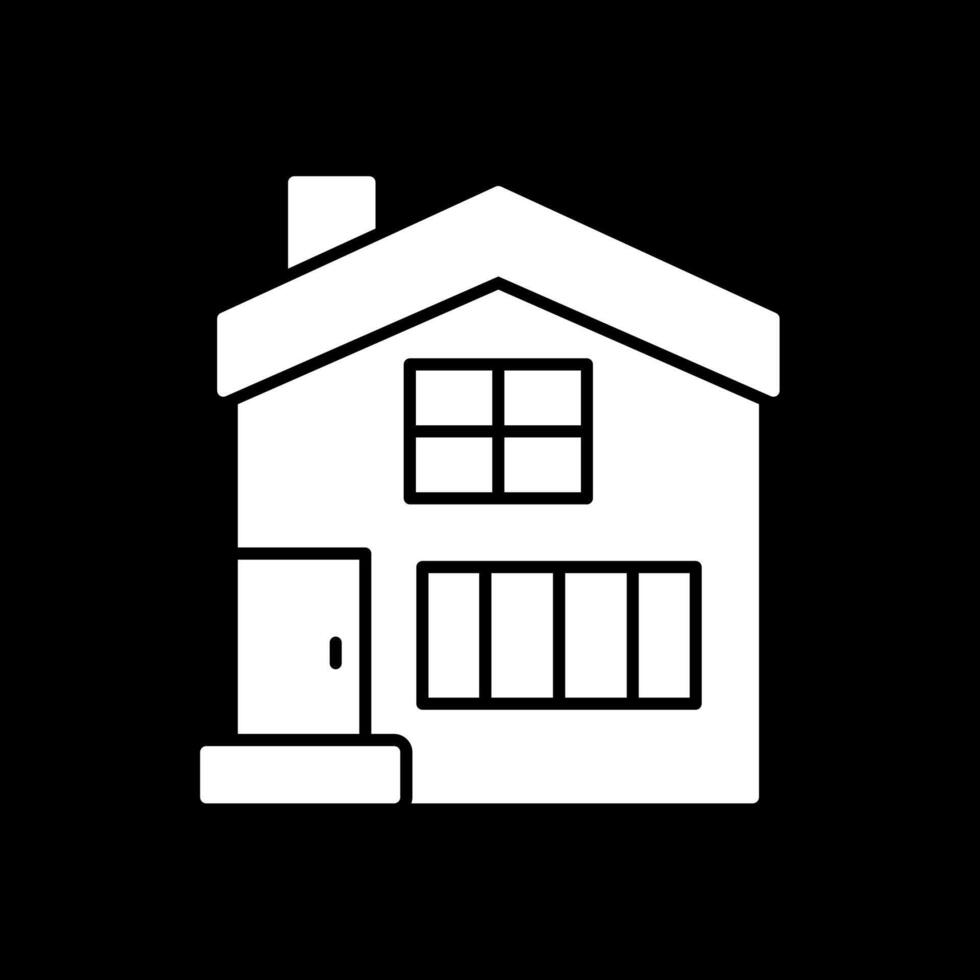 Roof Glyph Inverted Icon vector