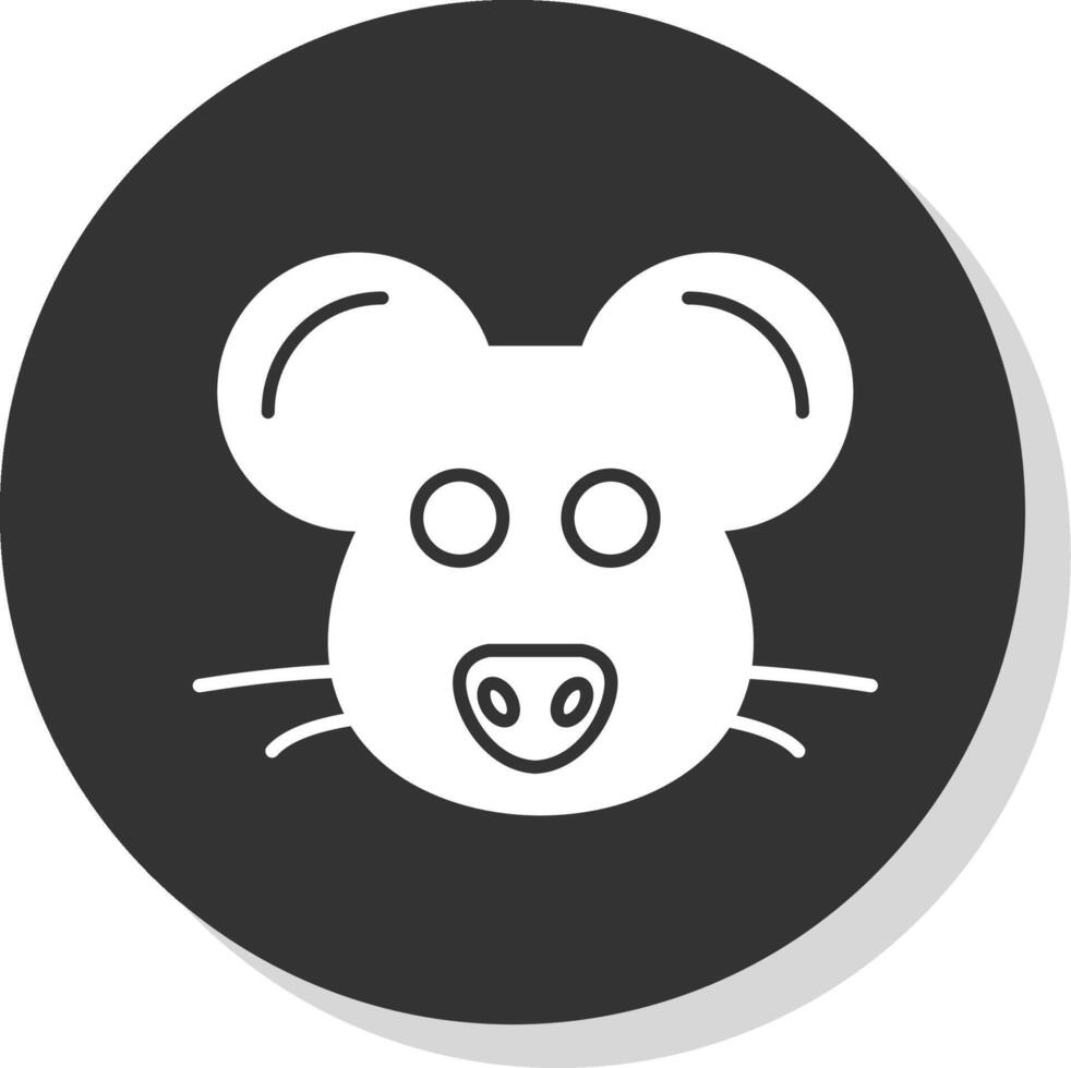 Mouse Glyph Grey Circle Icon vector