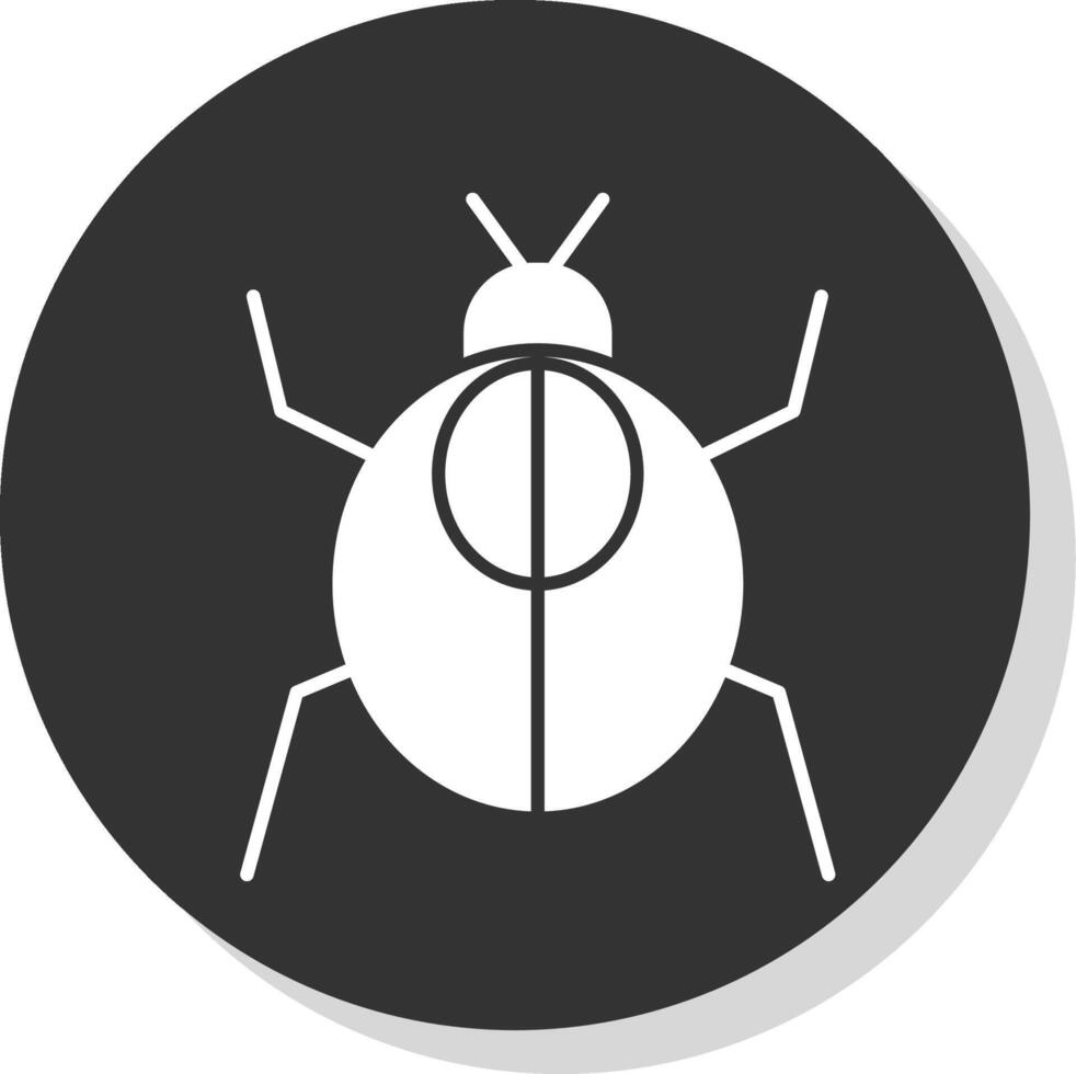 Cockroach Glyph Grey Circle Icon vector